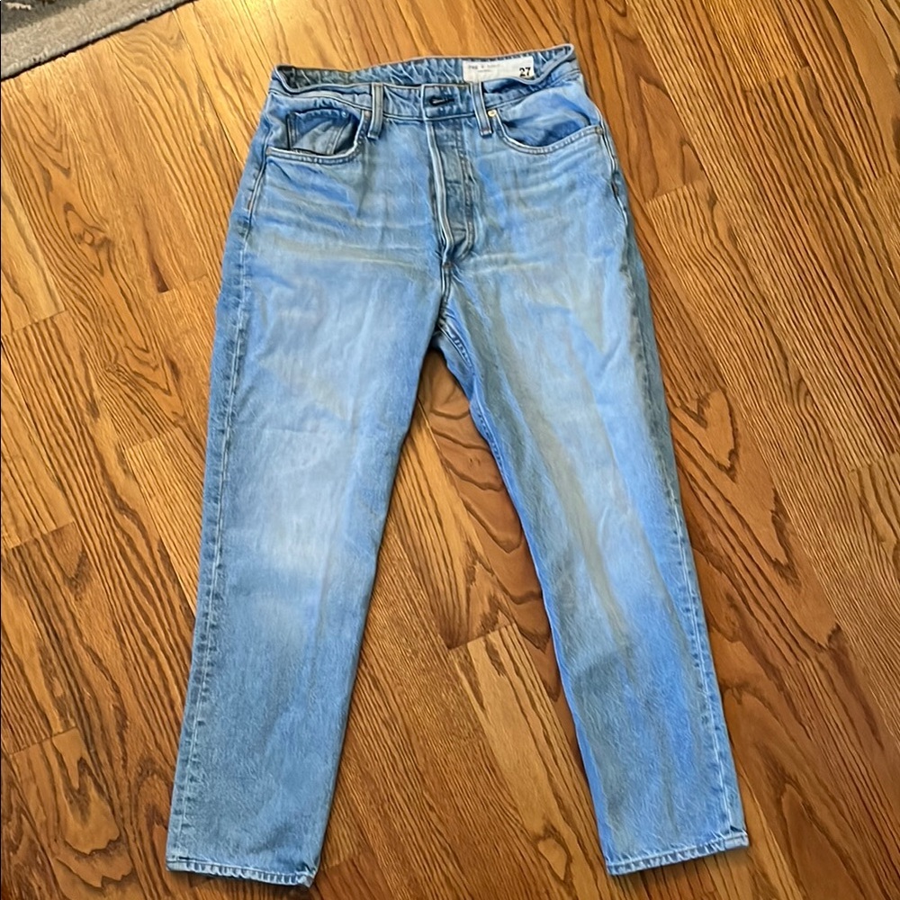 Rag and bone Nina high rise ankle cigarette Blue Jeans